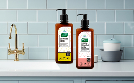 EUROMARKET представляет новые органических средств для мытья посуды Mayeri Organic