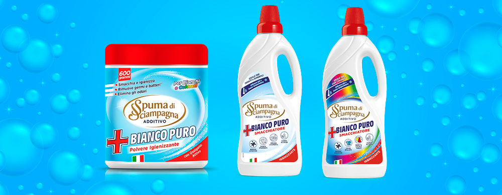 Пятновыводители Bianco Puro от Spuma di Sciampagna с технологией активного кислорода