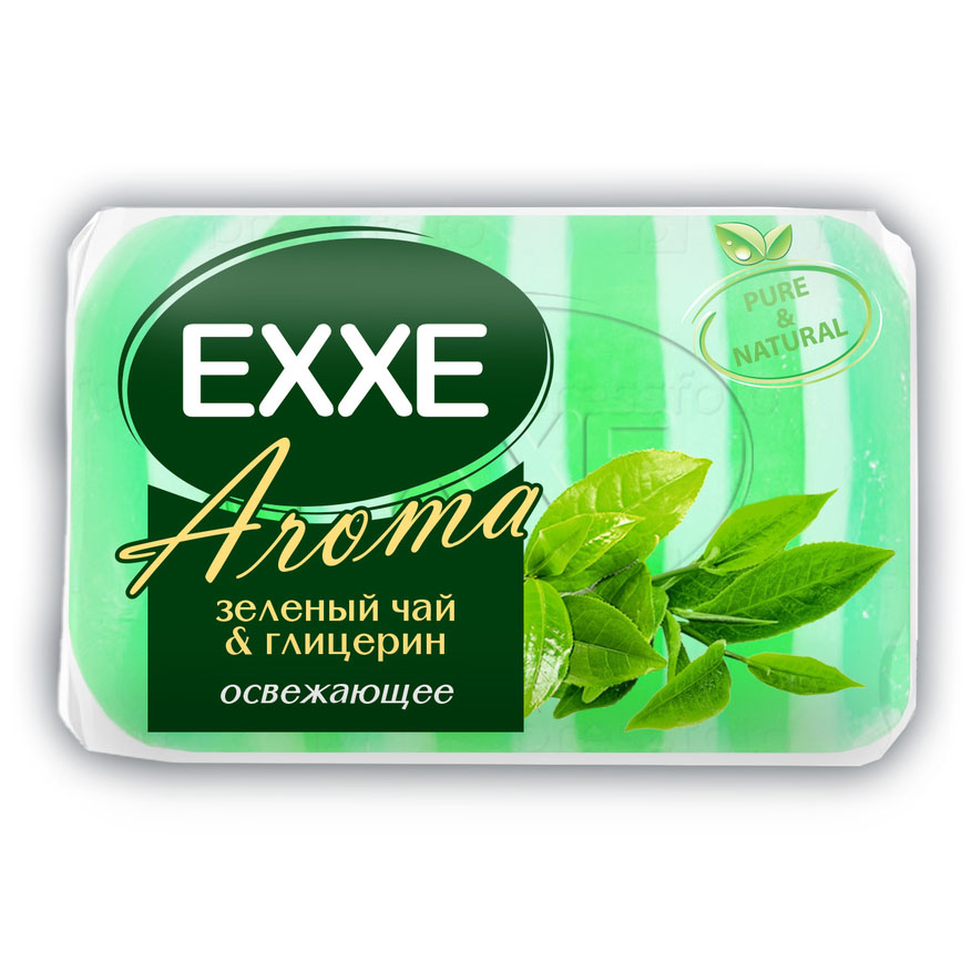 Мыло туалетное  Оливковое масло/зеленый чай зеленое 80г EXXE 