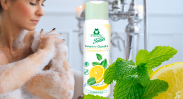 Гель для душа Сенситив Лимонная мята  Frosch. Новинка!